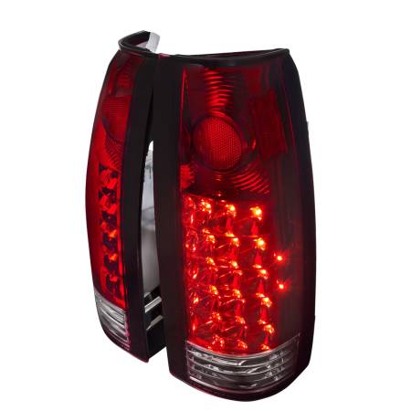 Spec'D Tuning Products - Spec-D 1988-2000 Chevrolet C/K C10/Silverado/Tahoe/Suburban GMC Sierra/Jimmy/Yukon APC LED Tail Lights (Chrome Housing/Red Lens)