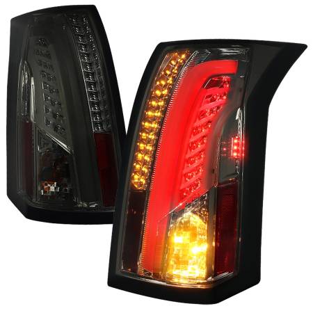 Spec'D Tuning Products - Spec-D 2003-2007 Cadillac CTS LED Tail Lights (Chrome Housing/Smoke Lens)
