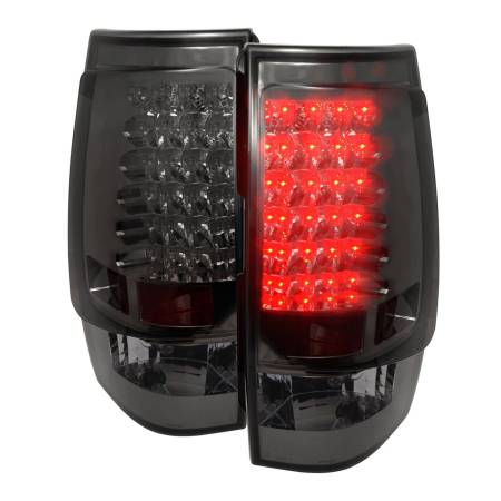 Spec'D Tuning Products - Spec-D 2007-2014 Chevrolet Tahoe/Suburban LED Tail Lights (Chrome Housing/Smoke Lens)