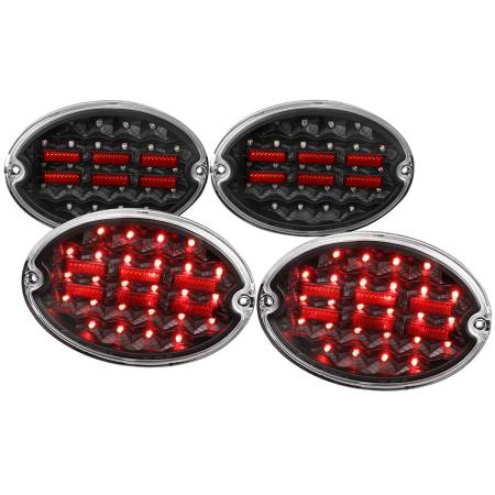 Spec'D Tuning Products - Spec-D 1997-2004 Chevrolet Corvette C5 LED Tail Lights (Matte Black Housing/Clear Lens)