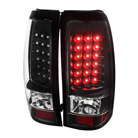 Spec'D Tuning Products - Spec-D 2003-2006 Chevrolet Silverado V2 LED Tail Lights (Matte Black Housing/Clear Lens)