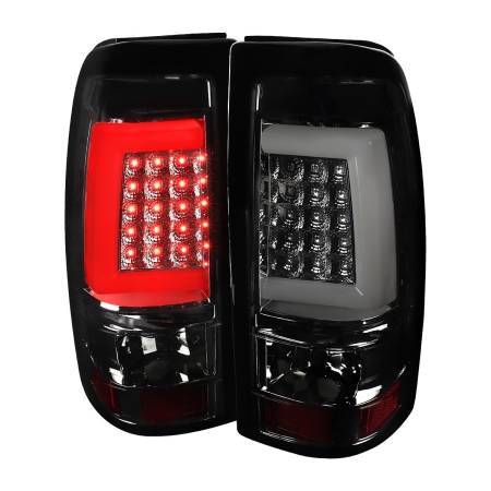 Spec'D Tuning Products - Spec-D 2003-2006 Chevrolet Silverado LED Tail Lights - G2 (Chrome Housing/Smoke Lens)