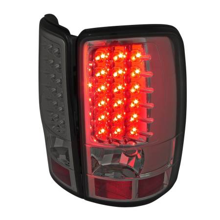 Spec'D Tuning Products - Spec-D 2000-2006 Chevrolet Suburban/Tahoe GMC Yukon/Yukon XL LED Tail Lights (Chrome Housing/Smoke Lens)
