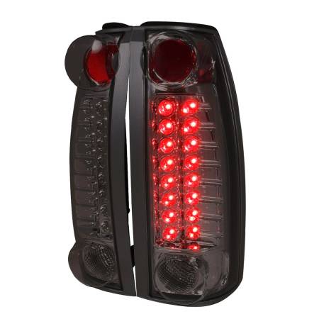 Spec'D Tuning Products - Spec-D 1988-2000 Chevrolet C/K C10/Silverado/Tahoe/Suburban GMC Sierra/Jimmy/Yukon LED Tail Lights (Chrome Housing/Smoke Lens)