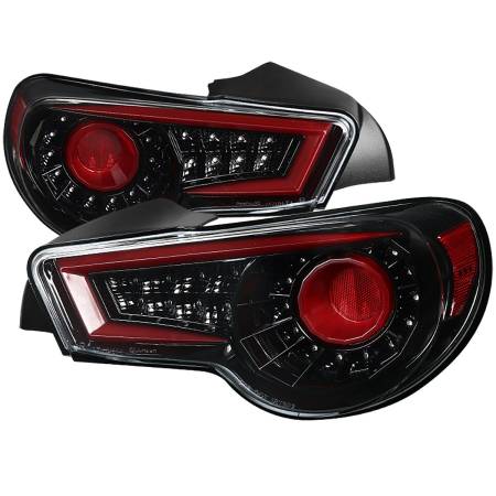 Spec'D Tuning Products - Spec-D 2012-2016 Scion FRS/ Subaru BRZ/ Toyota 86 Sequential LED Tail Lights (Jet Black Housing/Clear Lens)