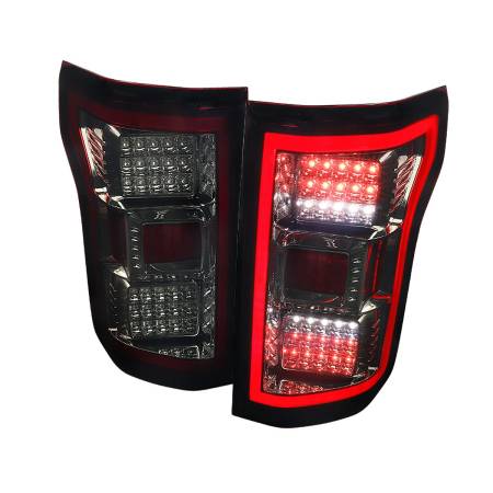 Spec'D Tuning Products - Spec-D 2018-2020 Ford F-150 LED Tail Lights (Chrome Housing/Red Smoke Lens)