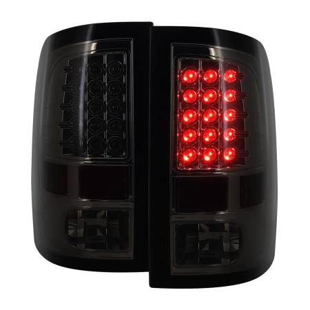 Spec'D Tuning Products - Spec-D 2009-2018 Dodge RAM 1500 / 2019-2021 Dodge RAM Classic / 2010-2018 RAM 2500 3500 LED Tail Lights (Chrome Housing/Smoke Lens)