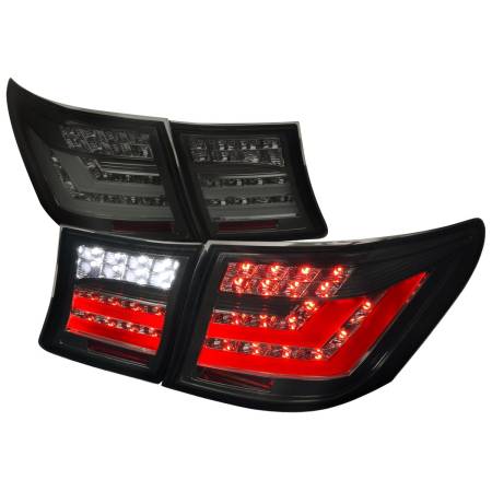 Spec'D Tuning Products - Spec-D 2007-2009 Lexus LS460 LED Tail Lights + Trunk Lights (Chrome Housing/Smoke Lens)