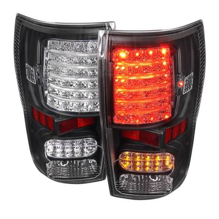 Spec'D Tuning Products - Spec-D 2007-2013 Toyota Tundra LED Tail Lights (Matte Black Housing/Clear Lens)
