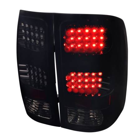 Spec'D Tuning Products - Spec-D 2007-2014 GMC Sierra LED Tail Lights (Glossy Black Housing/Smoke Lens)