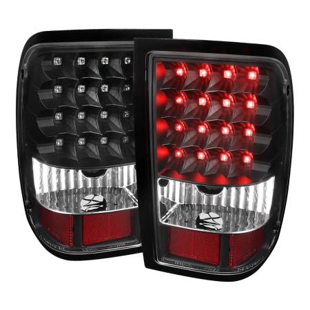 Spec'D Tuning Products - Spec-D 2006-2011 Ford Ranger V2 LED Tail Lights (Matte Black Housing/Clear Lens)
