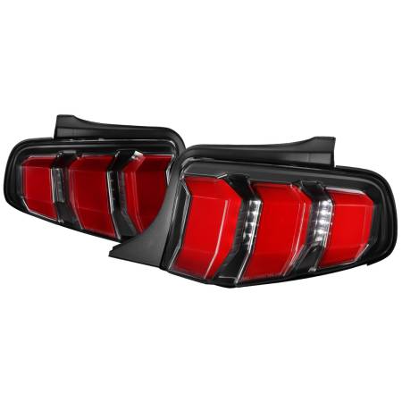 Spec'D Tuning Products - Spec-D 2010-2012 Ford Mustang Sequential LED Tail Lights (Satin Black)
