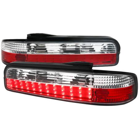 Spec'D Tuning Products - Spec-D 1989-1994 Nissan 240SX S13 Coupe LED Tail Lights (Chrome Housing/Clear Lens)