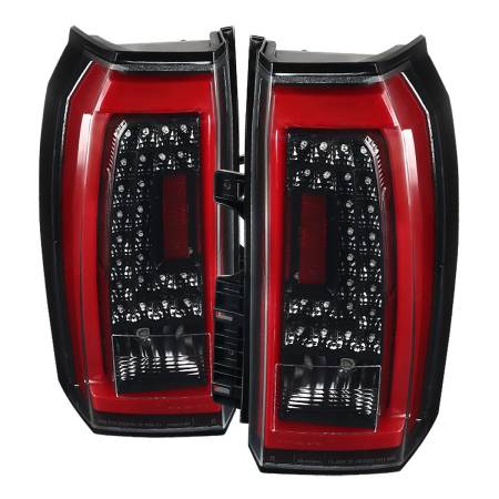 Spec'D Tuning Products - Spec-D 2015-2020 GMC Yukon/Yukon XL Denali SLE/SLT LED Tail Lights (Jet Black Housing/Clear Lens)