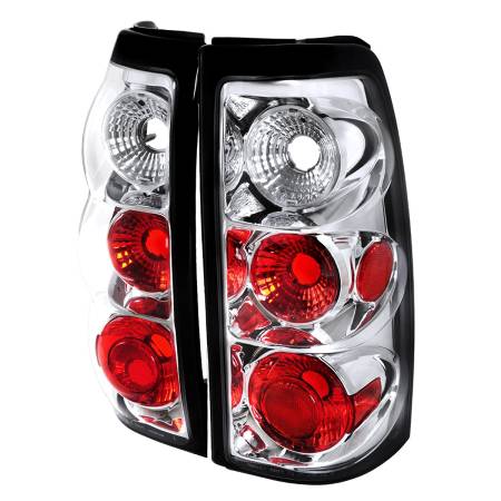 Spec'D Tuning Products - Spec-D 1999-2002 Chevrolet Silverado/ 1999-2006 GMC Sierra Tail Lights (Chrome Housing/Clear Lens)
