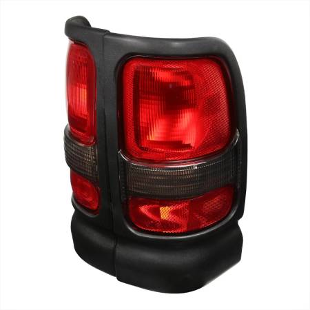 Spec'D Tuning Products - Spec-D 1994-2002 Dodge RAM Tail Lights (Black Housing/Red Clear Lens)