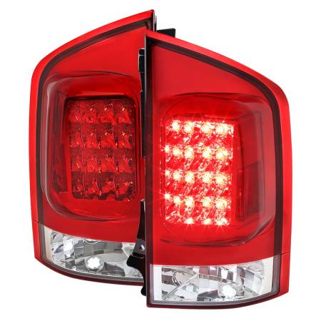 Spec'D Tuning Products - Spec-D 2005-2015 Nissan Armada LED Tail Lights (Chrome Housing/Red Clear Lens)