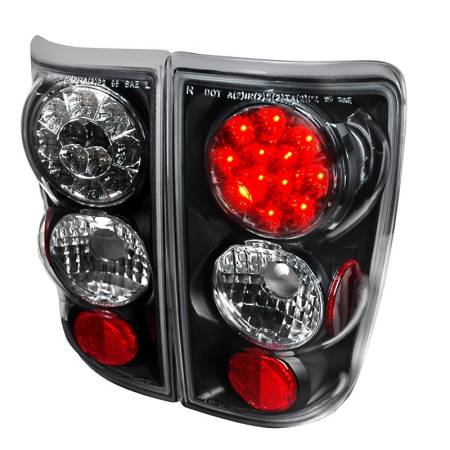 Spec'D Tuning Products - Spec-D 1995-2004 Chevrolet Blazer/S10 GMC Jimmy/Envoy Oldmosbile Bravada LED Tail Lights (Matte Black Housing/Clear Lens)
