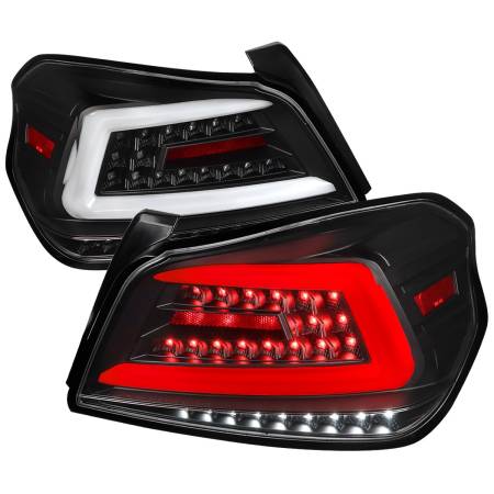 Spec'D Tuning Products - Spec-D 2015-2021 Subaru WRX  Sequential White Bar LED Tail Lights (Matte Black Housing/Clear Lens)