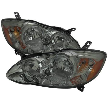 Spec'D Tuning Products - Spec-D 2003-2008 Toyota Corolla Factory Style Headlights (Chrome Housing/Light Smoke Lens)