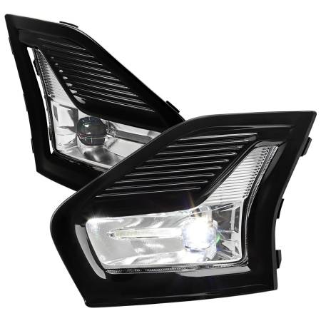 Spec'D Tuning Products - Spec-D 2019-2020 Ford Fusion LED Fog Lights Kit (Chrome Housing/Clear Lens)