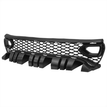 Spec'D Tuning Products - Spec-D 2015-2022 Dodge Charger SRT/RT/GT/Scat Pack Black Dual Snorkel Front Upper Grille