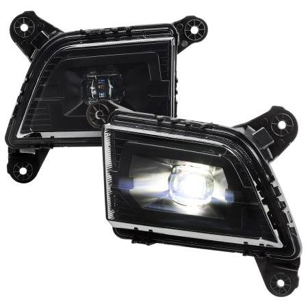 Spec'D Tuning Products - Spec-D 2019-2022 Chevrolet Silverado 1500 LED Fog Lights Kit (Chrome Housing/Smoke Lens)