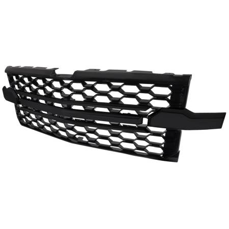 Spec'D Tuning Products - Spec-D 2019-2022 Chevrolet Silverado 1500 WT Glossy Black Honeycomb Hood Grille