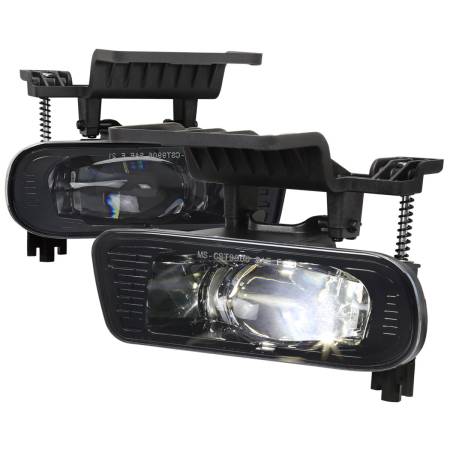 Spec'D Tuning Products - Spec-D 1999-2002 Chevrolet Silverado 1500/2500/2001-2002 Silverado 3500 LED Fog Lights kit (Glossy Black Housing/Clear Lens)