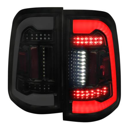 Spec'D Tuning Products - Spec-D 2019-2023 Dodge RAM 1500 White LED Bar Tail Lights (Glossy Black Housing/Smoke Lens)