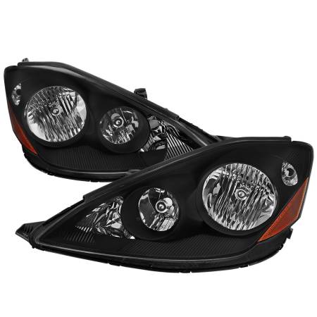 Spec'D Tuning Products - Spec-D 2006-2010 Toyota Sienna Factory Style Headlights w/ Amber Reflector (Matte Black Housing/Clear Lens)