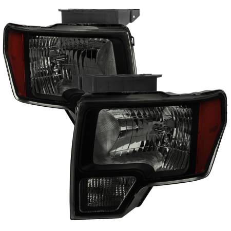 Spec'D Tuning Products - Spec-D 2009-2014 Ford F-150 Factory Style Headlights (Black Housing/Smoke Lens)