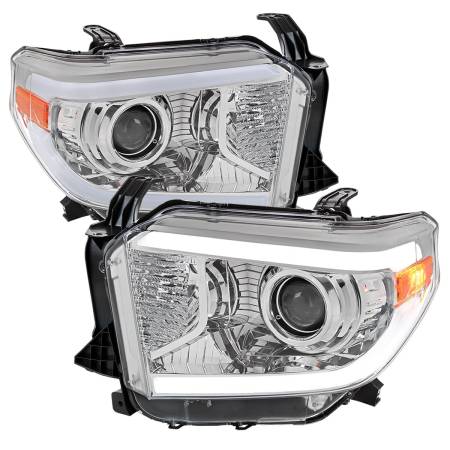 Spec'D Tuning Products - Spec-D 2014-2021 Toyota Tundra LED Projector Headlights (Chrome Housing/Clear Lens)