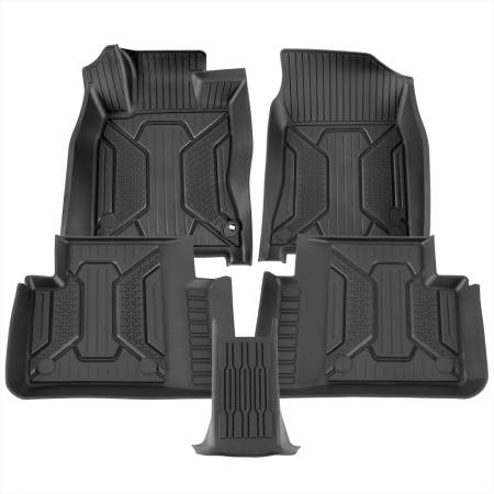 Spec'D Tuning Products - Spec-D 2016-2021 Honda Civic Matte Black Injection TPE Front & Rear Floor Mats - 5PC