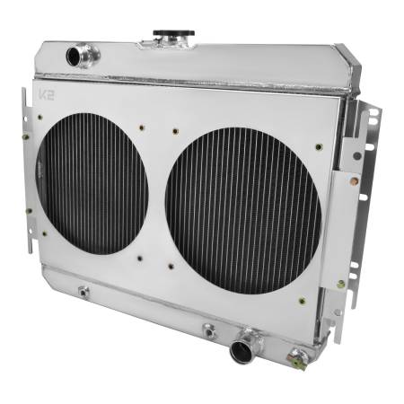 Spec'D Tuning Products - Spec-D 1963-1968 Chevrolet Impala/Biscayne/Caprice/Bel Air/El Camino/Chevelle 3 Row Radiator with Dual Fan Shroud
