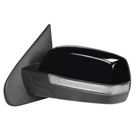 Spec'D Tuning Products - Spec-D 2014-2018 Chevrolet Silverado/GMC Sierra Manual Fold Power Adjustable Heated LED Turn Signal Glossy Black Side Mirror (Driver Side only)