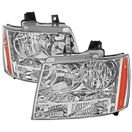 Spec'D Tuning Products - Spec-D 2007-2014 Chevrolet Avalanche/Tahoe/Suburban Factory Style Headlights (Chrome Housing/Clear Lens)