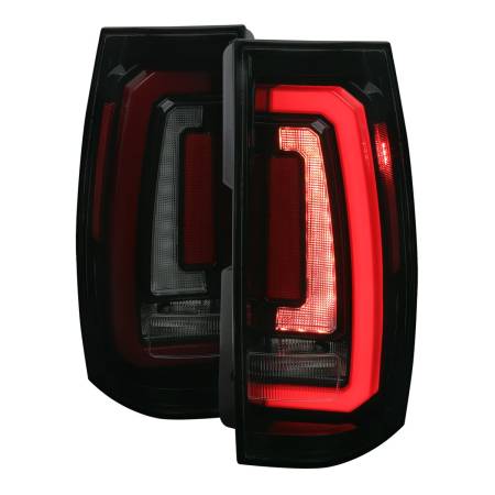 Spec'D Tuning Products - Spec-D 2007-2014 Chevrolet Tahoe/Suburban / 2007-2014 GMC Yukon/Yukon Denali LED Sequential Turn Signal Tail Lights (Glossy Black Housing/Smoke Lens)