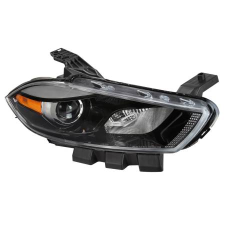 Spec'D Tuning Products - Spec-D 2013-2016 Dodge Dart Factory Style Headlights with Projector High/Low Beam - Passenger Side Only (Jet Black Housing/Clear Lens)