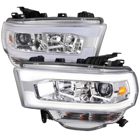 Spec'D Tuning Products - Spec-D 2019-2022 Dodge RAM 2500/3500/4500/5500 LED Tube Projector Headlights (Chrome Housing/Clear Lens)