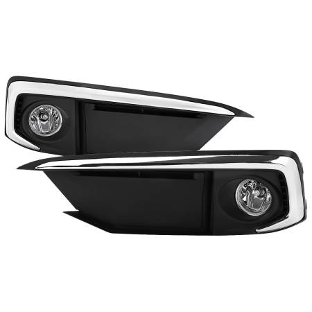 Spec'D Tuning Products - Spec-D 2019-2020 Honda Civic Sedan/Coupe H11 Fog Lights Kit (Chrome Housing/Clear Lens)