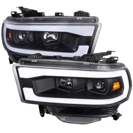 Spec'D Tuning Products - Spec-D 2019-2022 Dodge RAM 2500/3500/4500/5500 LED Tube Projector Headlights (Matte Black Housing/Clear Lens)