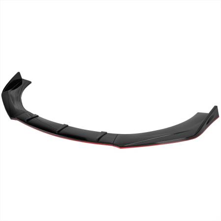 Spec'D Tuning Products - Spec-D Universal Glossy Black/Red Trim Polypropylene 3PC Bumper Lip Set