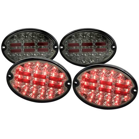 Spec'D Tuning Products - Spec-D 1997-2004 Chevrolet Corvette C5 4PC LED Tail Lights (Chrome Housing/Smoke Lens)