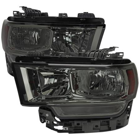 Spec'D Tuning Products - Spec-D 2019-2022 Dodge RAM 2500/3500/4500/5500 Factory Style Headlights (Chrome Housing/Smoke Lens)