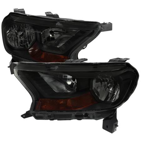 Spec'D Tuning Products - Spec-D 2019-2022 Ford Ranger XL/XLT Factory Style Halogen Headlights (Glossy Black Housing/Smoke Lens)