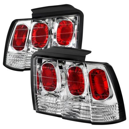 Spec'D Tuning Products - Spec-D 1999-2004 Ford Mustang Tail Lights (Chrome Housing/Clear Lens)