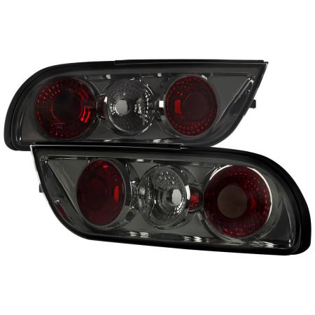 Spec'D Tuning Products - Spec-D 1989-1994 Nissan 240SX S13 Hatchback Tail Lights (Chrome Housing/Smoke Lens)