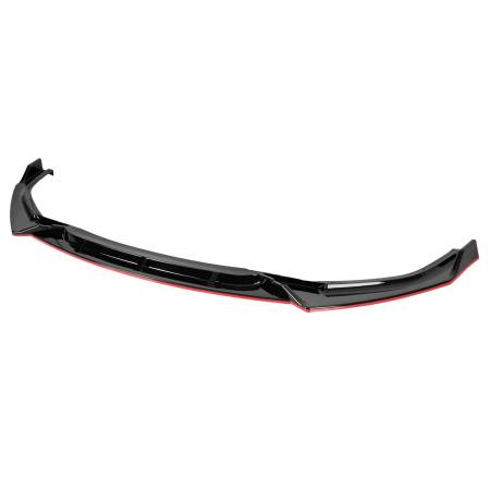 Spec'D Tuning Products - Spec-D 2019-2021 Honda Civic Sedan Glossy Black/Red Trim 3PC Front Bumper Lip Set
