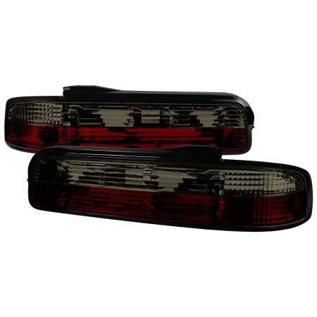 Spec'D Tuning Products - Spec-D 1989-1994 Nissan 240SX S13 Coupe Tail Lights (Chrome Housing/Red Smoke Lens)
